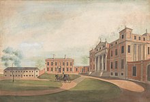 Eighteenth century view of the hall, before the composition was altered by later work
