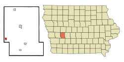 Location of Kimballton, Iowa