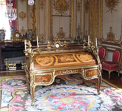 Roll-top Desk of Louis XV at the Palace of Versailles by Jean-François Oeben (1760-1769)