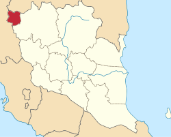Location of Cameron Highlands District in Pahang