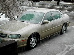 Car after an ice storm