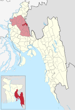 Location of Comilla Adarsha Sadar