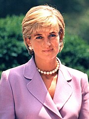A picture of Princess Diana smiling toward the camera