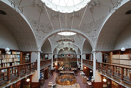 Great Hall of City Library of Aarhus by Karl Hansen Reistrup