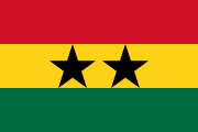 First flag of the Union of African States with Guinea, used between 1958 and 1961.