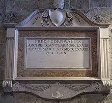 Wall plaque in the deconsecrated church of St Mary-at-Lambeth in Lambeth, London, next to Lambeth Palace