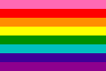 Gay pride flag (original eight-color version, June 1978)