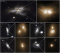 Hubble and Keck observatories uncover black holes coalescing.[11]