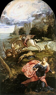 St. George and the Dragon by Jacopo Tintoretto, 1555.