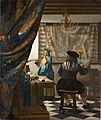 The Art of Painting by Johannes Vermeer, with a Dutch brass chandelier depicted