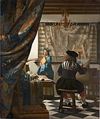 The Art of Painting; by Johannes Vermeer; 1666–1668; oil on canvas; 1.3 x 1.1 m; Kunsthistorisches Museum