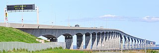 Confederation Bridge von New Brunswick aus