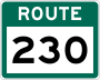 Route 230 marker