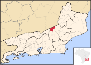 Location of Carmo in the state of Rio de Janeiro