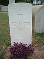 Grave of Pvt. P.L. Gullane of the Royal Scots, died after the British surrender.