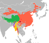 Distribution of Sino-Tibetan