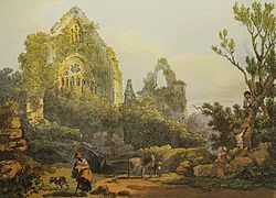 Local use of the ruins, P. J. de Loutherbourg, 1805