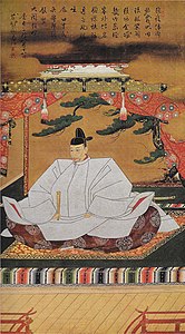 Japan's Toyotomi Hideyoshi wearing a hat influenced by wushamao (烏紗帽)