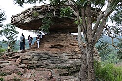 Tourists enjoying themselves at Umbrella Rock