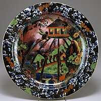 Plate in the "Fairyland" lustreware range, designed by Daisy Makeig-Jones, 1915–30