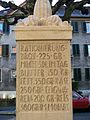 Rationierung 1914–18, Brunnen der Wohnsiedlung Nordstrasse «Schindelhäuser» von 1918, Zürich-Wipkingen