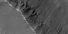 Close view of layers from a previous image, as seen by HiRISE