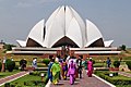 People outside the Lotus Temple