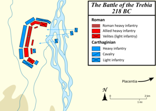 A map showing how the battle developed.