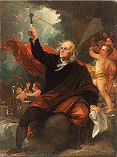 Benjamin Franklin Drawing Electricity from the Sky, by Benjamin West, c. 1816