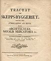 Title page of Tractat om Skepps-byggeriet