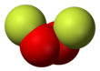 Spacefill model of dioxygen difluoride