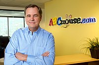 The ABCmouse.com logo and Doug Dohring in 2011.