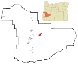Location of Glide, Oregon