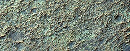 Color view of surface in a previous image, as seen by HiRISE under HiWish program