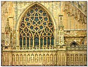Tracery, diapering and sculptural decoration on Exeter Cathedral (1258–1400)