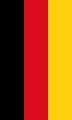 Vertical variation of the flag of Germany.
