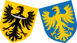Generische Darstellung der beiden Wappen Schlesiens