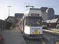 Tram in Oostende station Ostend (demolished in 2019)