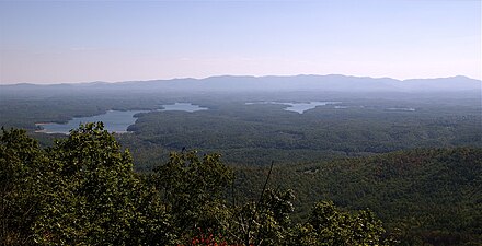 Lake James and surrounding area from southern end of Linville Gorge