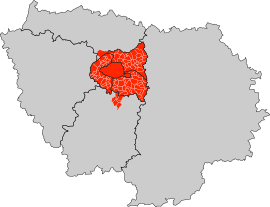Location within the Île-de-France region