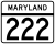 Maryland Route 222 Truck marker