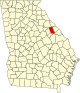State map highlighting McDuffie County