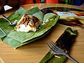 Image 85A Malaysian nasi lemak traditionally wrapped in banana leaves (from Malaysian cuisine)
