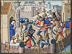 Illustration zur Plünderung Roms aus dem Jahr 1475
