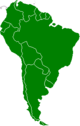 Lage von Südamerika