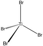 Strukturformel von Titan(IV)-bromid