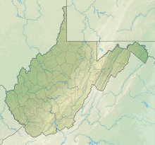Reliefkarte: West Virginia