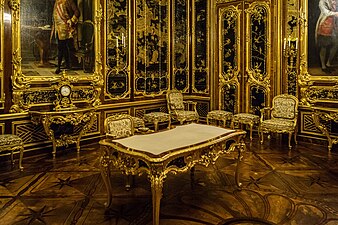 Vieux-Laque Room, Schönbrunn Palace, Vienna, Austria, decorated with Chinese black lacquerware panels, by Nikolaus Pacassi, 1743-1763[163]
