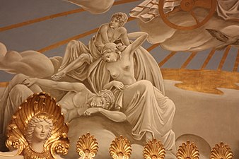 Selene and Endymion, in the mural above the stage of the Friedrich von Thiersch Saal in the Wiesbaden Kurhaus.