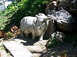 A sculpture of an ox in the "Zoológico de Piedra" (i.e.: "Stone Zoo")